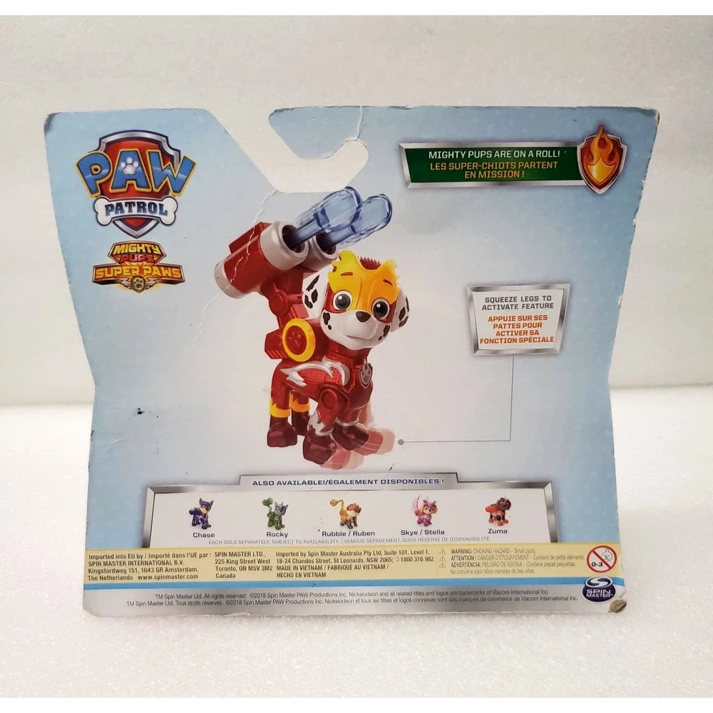 PAW Patrol Mighty Pups Super Paws Marshall Figure Nickelodeon Spin Master 2018